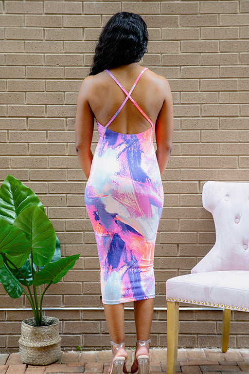 Pink Abstract Dress